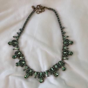 J. Crew green and gold statement necklace